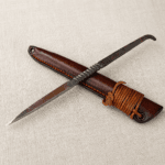 Rankų darbo vikingų durklas su dėklu – 30 cm - Image 2