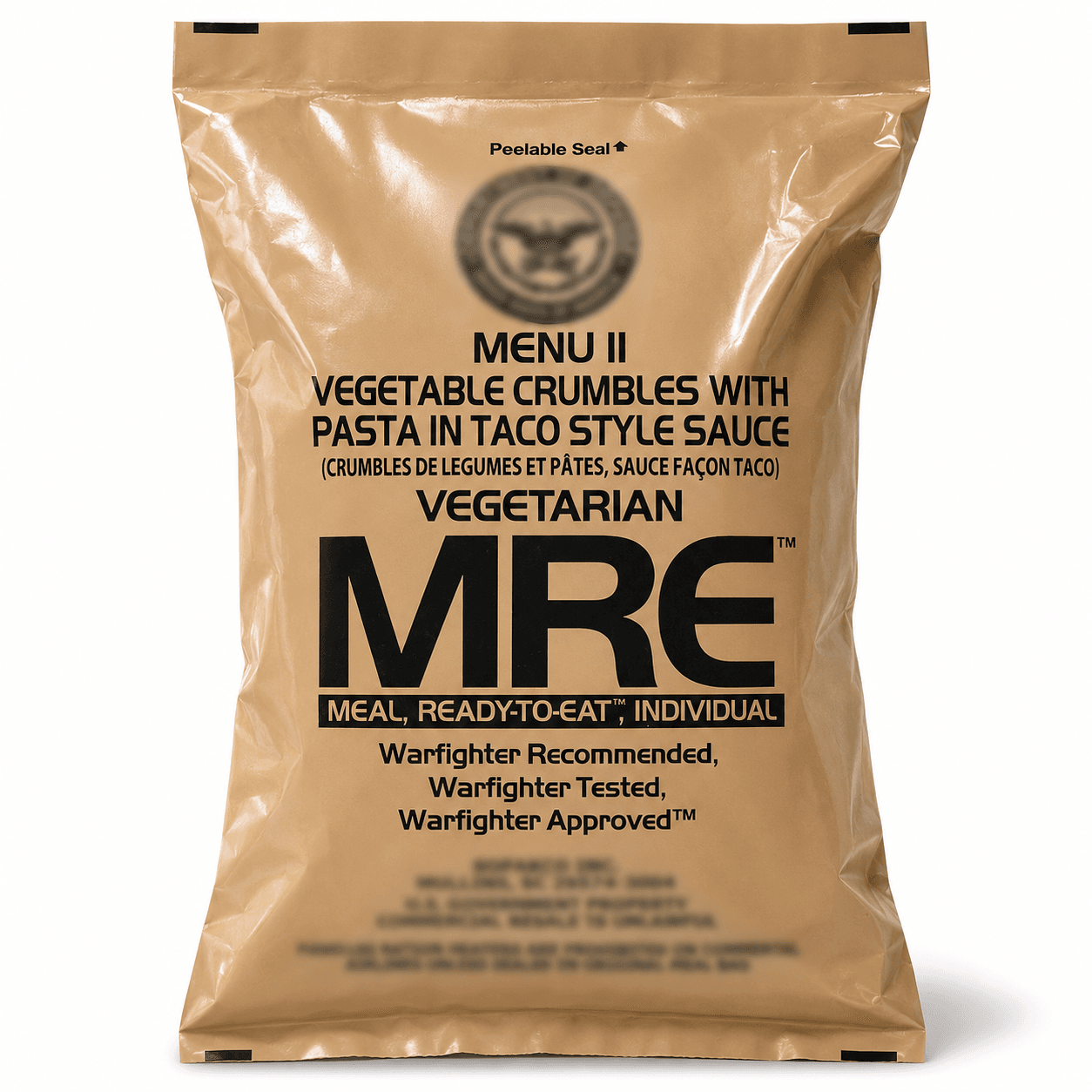 mre-maisto-davinys-vegetariškas-maistodaviniailt USA MRE – karinis maisto davinys vegetariškas (skirtingų skonių) - Image 1