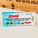 Vandens valymo tabletės geriamajam vandeniui Javel Aqua – 20 vnt.
