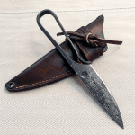 Rankų darbo vikingų peilis – kaltinio U8 plieno, su odiniu dėklu - Image 2
